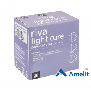 Склоіономерний полімер Riva Light Cure, колір А3 (SDI Limited), набір 15 г + 7.2 мл